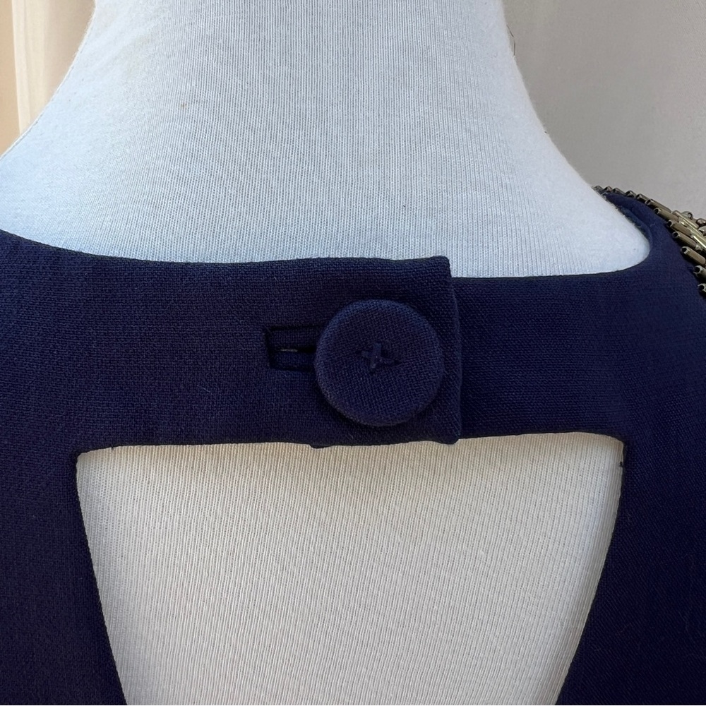 Lilly Pulitzer Size 2 Chrissy Sleeveless Beaded classy Shift Dress - Picture 13 of 16
